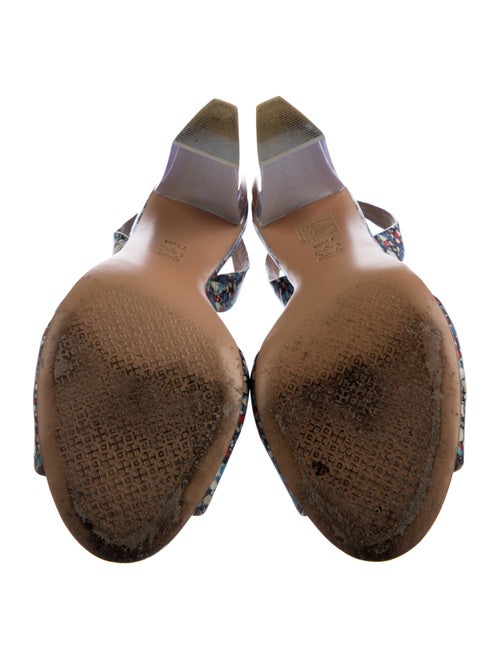 Tory Burch Patent Leather Printed Slingback Sandals