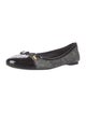 Tory Burch Signature Logo Leather Ballet Flats