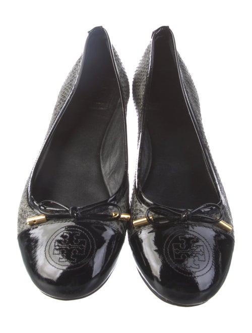 Tory Burch Signature Logo Leather Ballet Flats