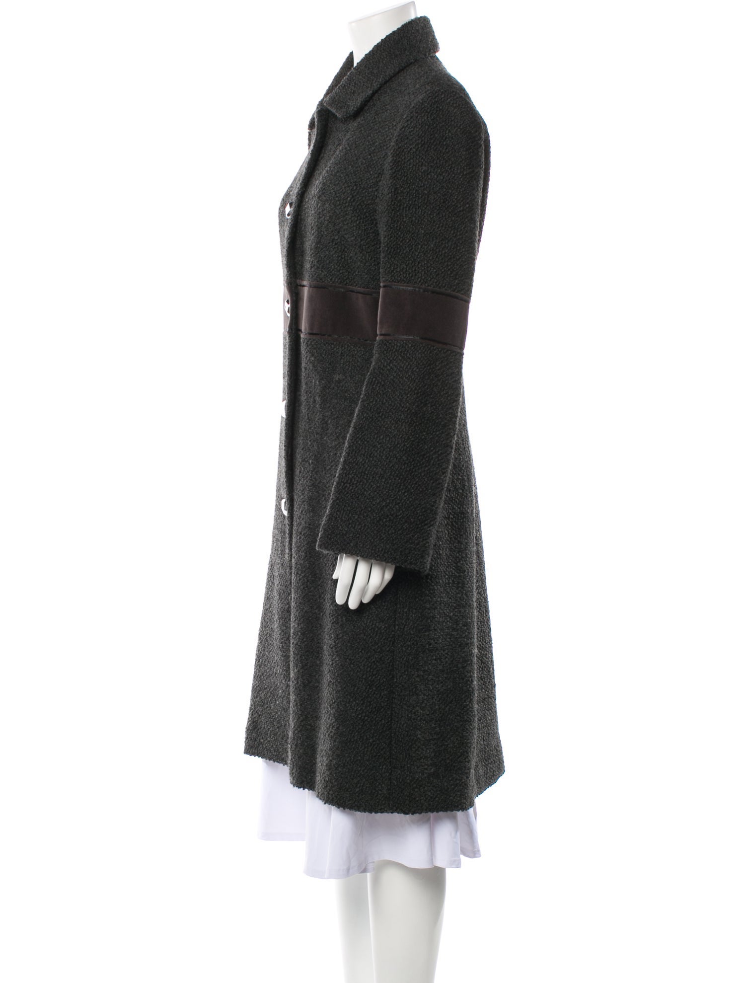 Tory Burch Wool Tweed Pattern Coat