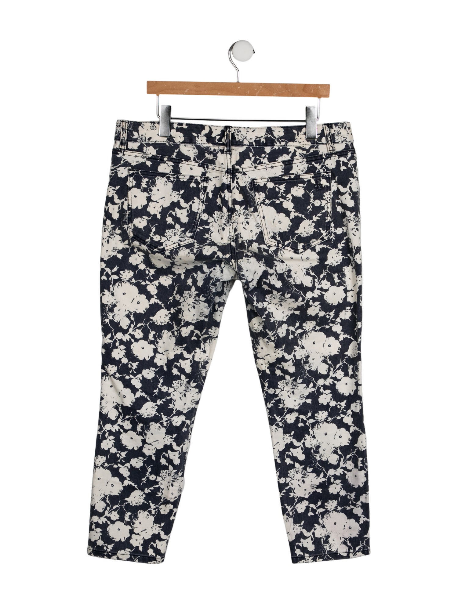 Tory Burch Mid-Rise Straight Leg Jeans