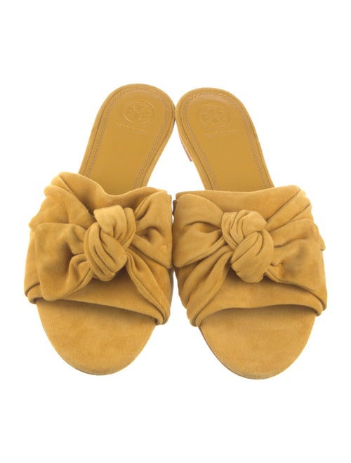 Tory Burch Suede Bow Accents Slides