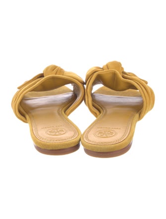 Tory Burch Suede Bow Accents Slides