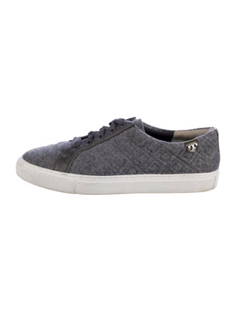 Tory Burch Leather Leather Trim Embellishment Sneakers