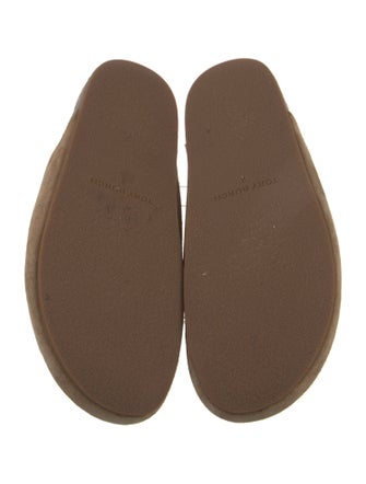 Tory Burch Suede Bow Accents Mules