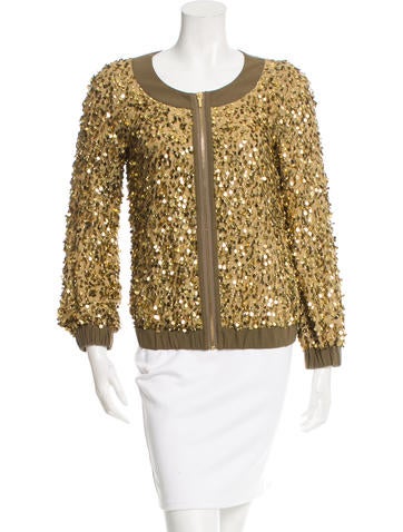 Tory Burch Silk Embellished Jacket