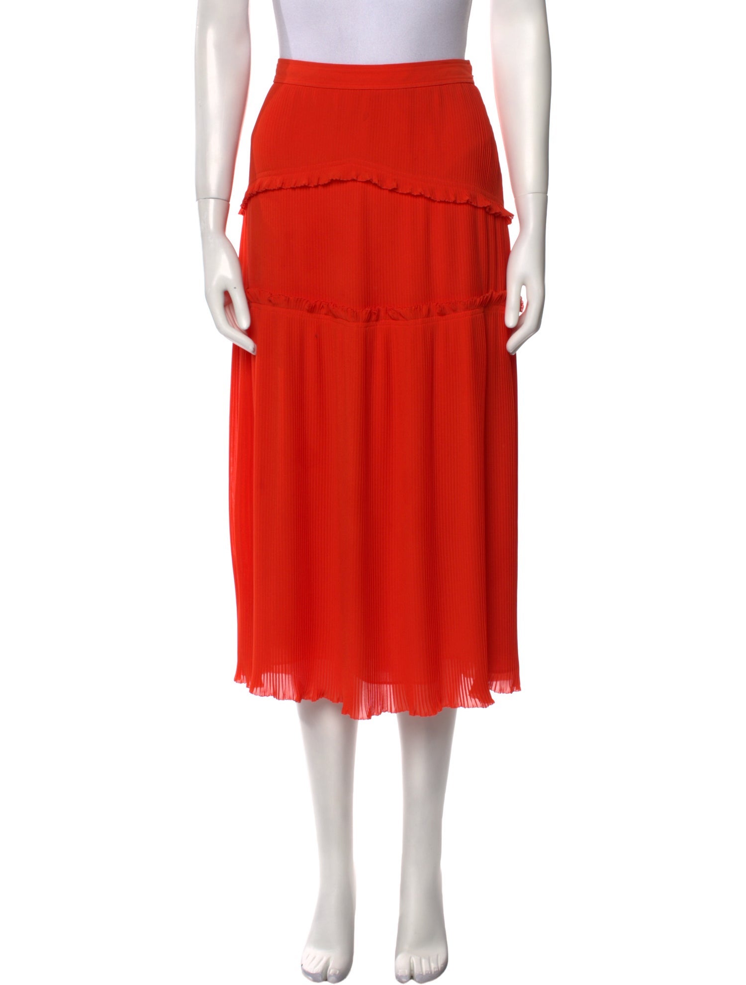 Tory Burch Ruffle Embellishment Midi Length Skirt