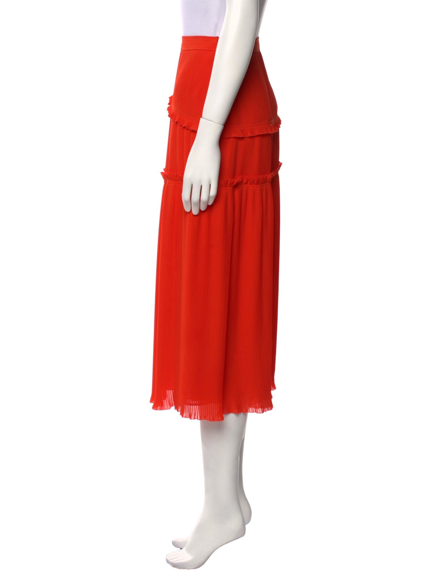 Tory Burch Ruffle Embellishment Midi Length Skirt