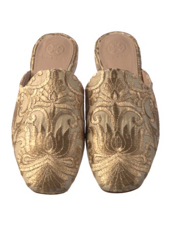 Tory Burch Canvas Printed Mules