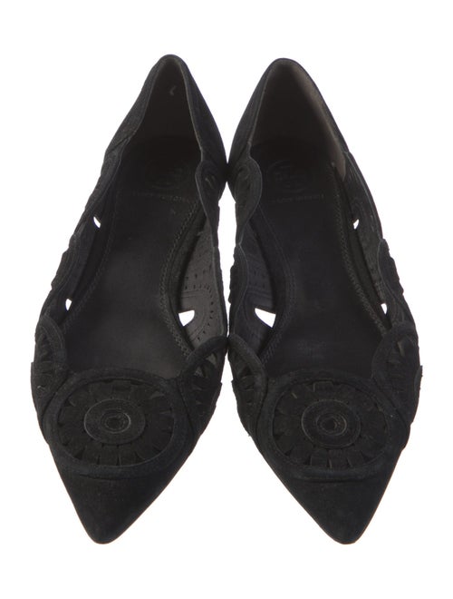 Tory Burch Suede Lasercut Accents Flats