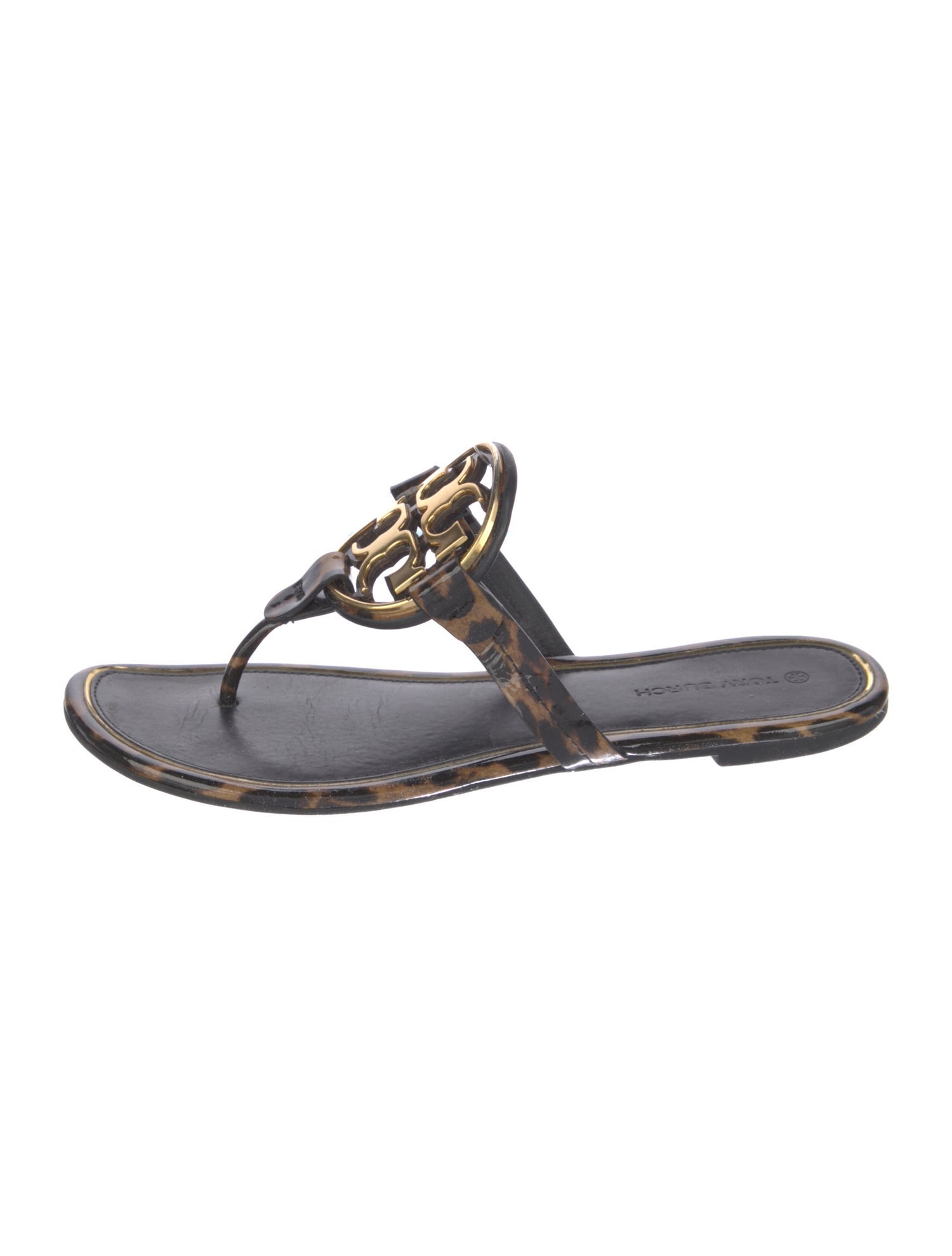 Tory Burch Patent Leather T-Strap Sandals