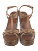 Tory Burch Leather Lasercut Accents T-Strap Sandals