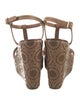 Tory Burch Leather Lasercut Accents T-Strap Sandals