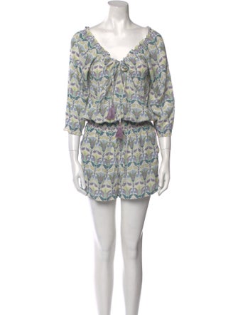 Tory Burch Silk Printed Romper