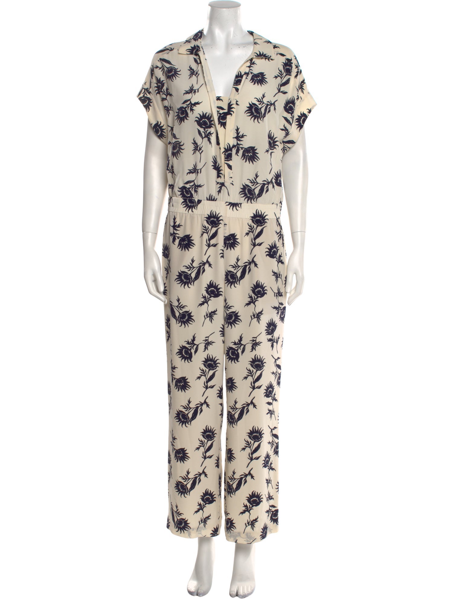 Tory Burch Silk Printed Jumpsuit