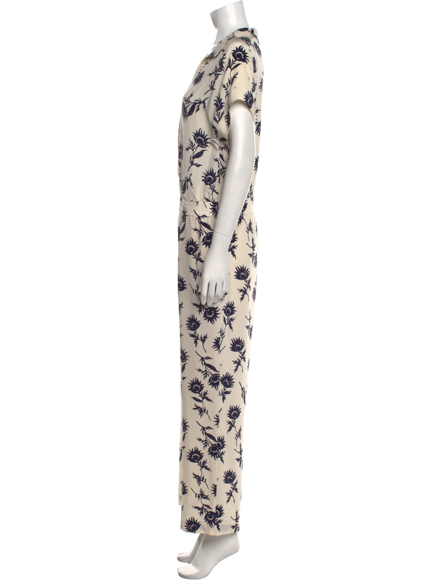 Tory Burch Silk Printed Jumpsuit