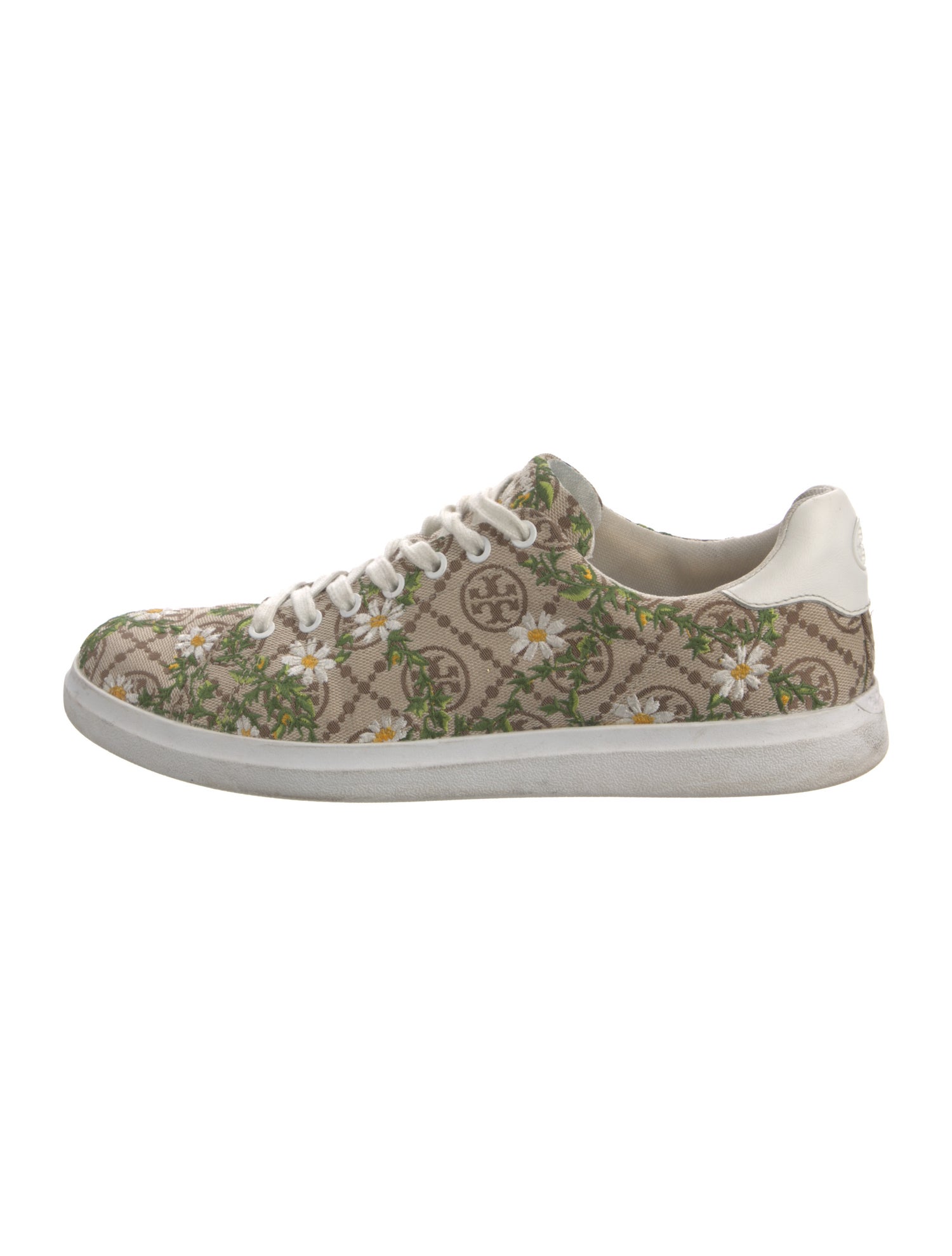 Tory Burch Canvas Floral Print Sneakers
