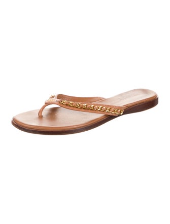 Tory Burch Leather Slides