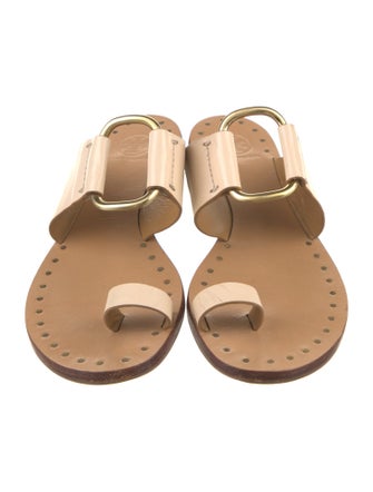 Tory Burch Leather Studded Accents Slides