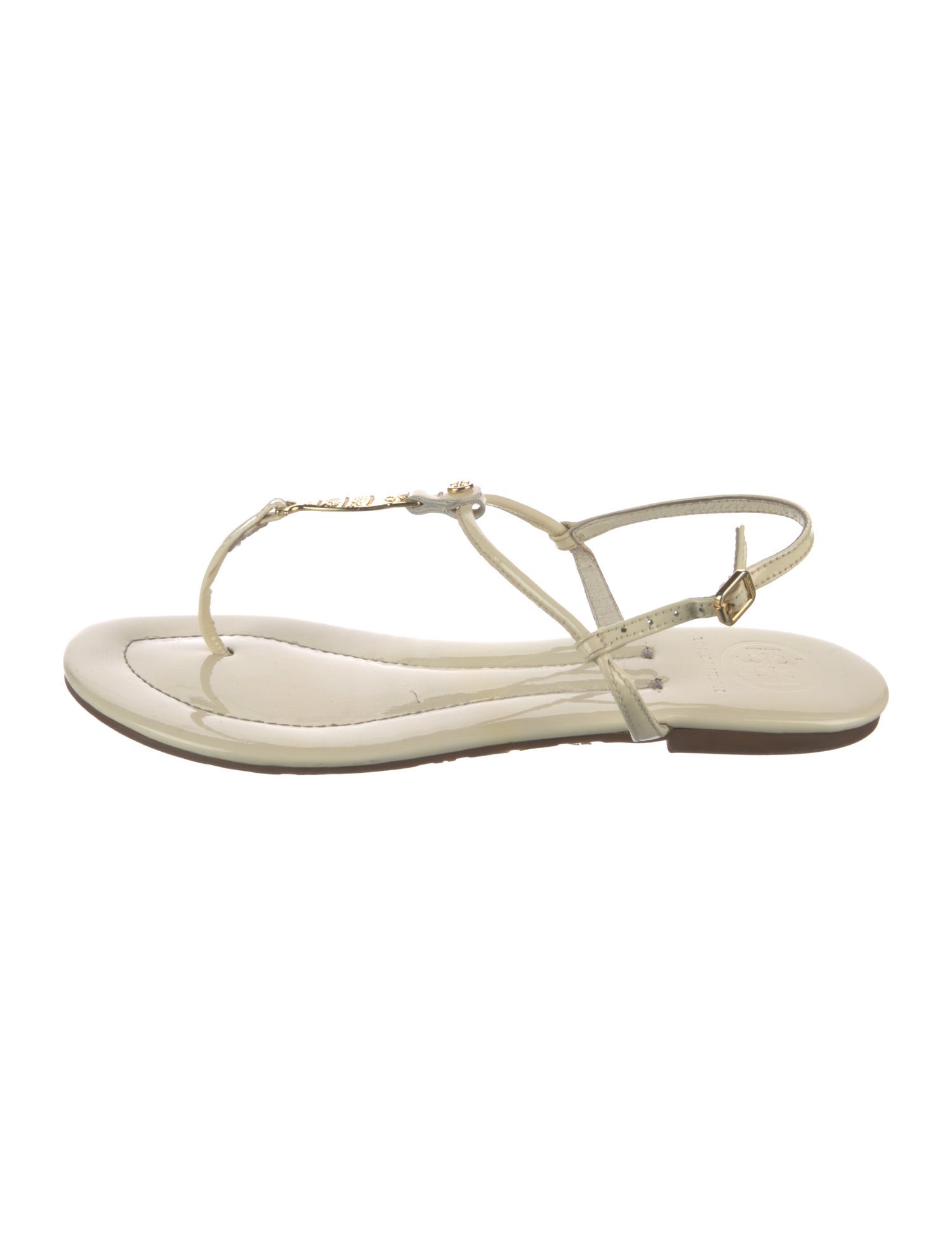 Tory Burch Patent Leather T-Strap Sandals