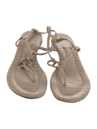 Tory Burch Leather T-Strap Sandals