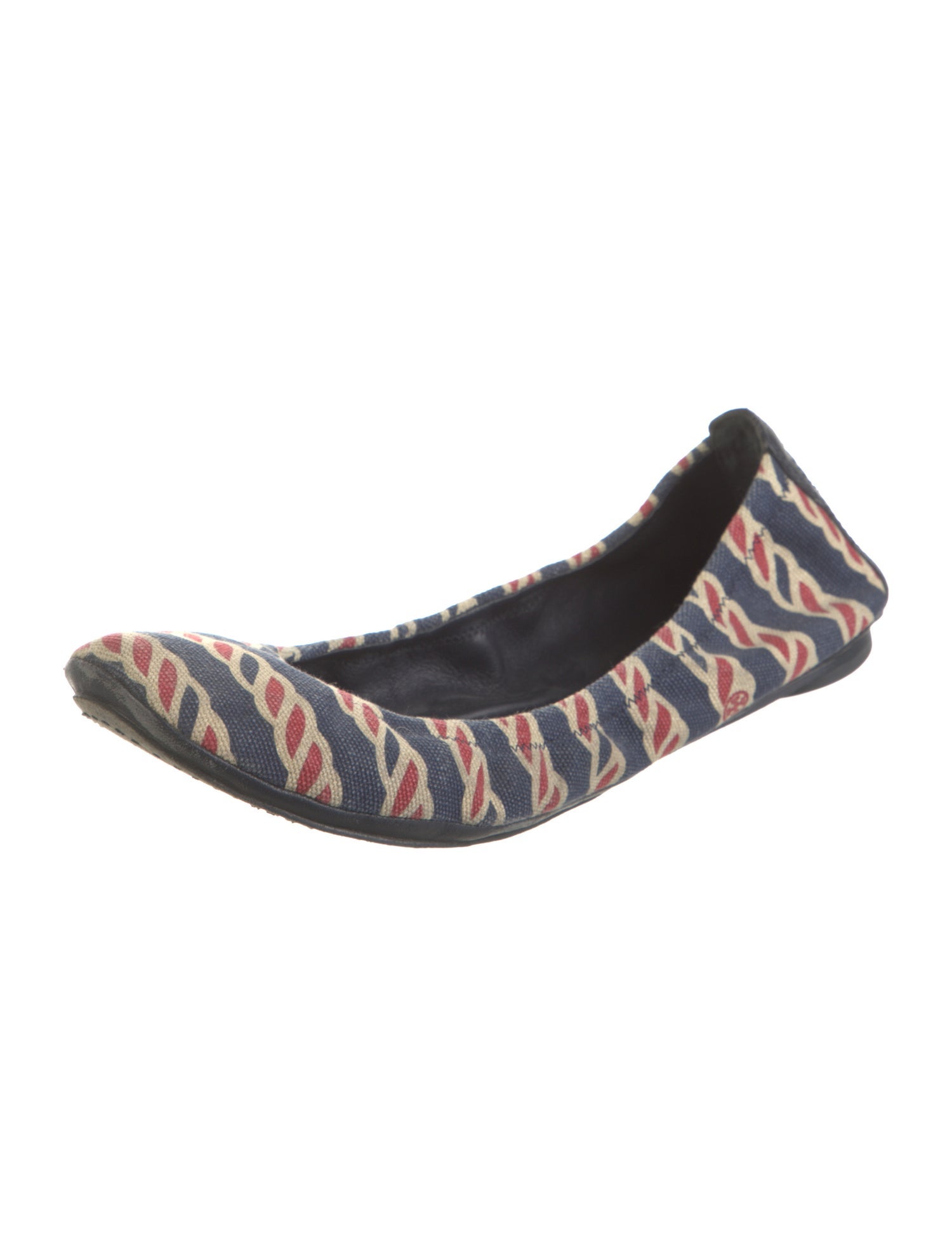 Tory Burch Canvas Printed Ballet Flats