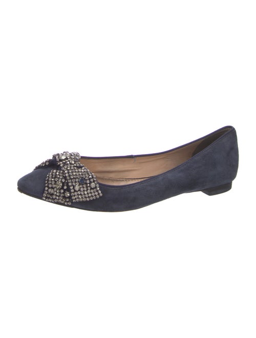 Tory Burch Suede Bow Accents Flats