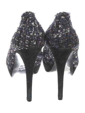 Tory Burch Tweed Tweed Pattern Pumps