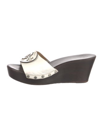 Tory Burch Patent Leather Studded Accents Slides