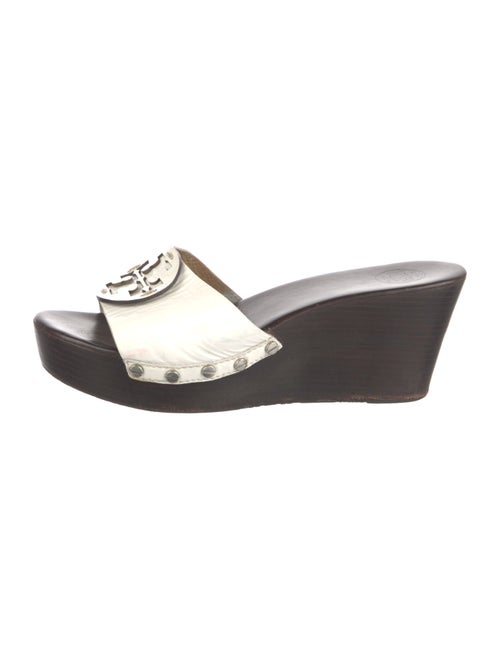 Tory Burch Patent Leather Studded Accents Slides