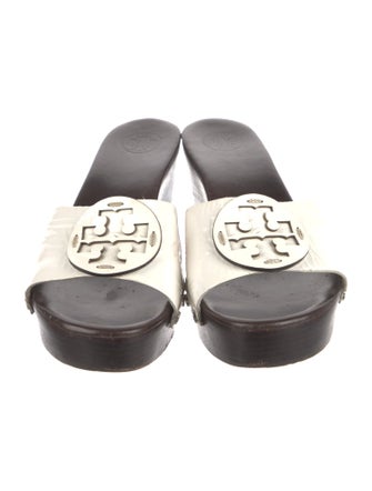 Tory Burch Patent Leather Studded Accents Slides