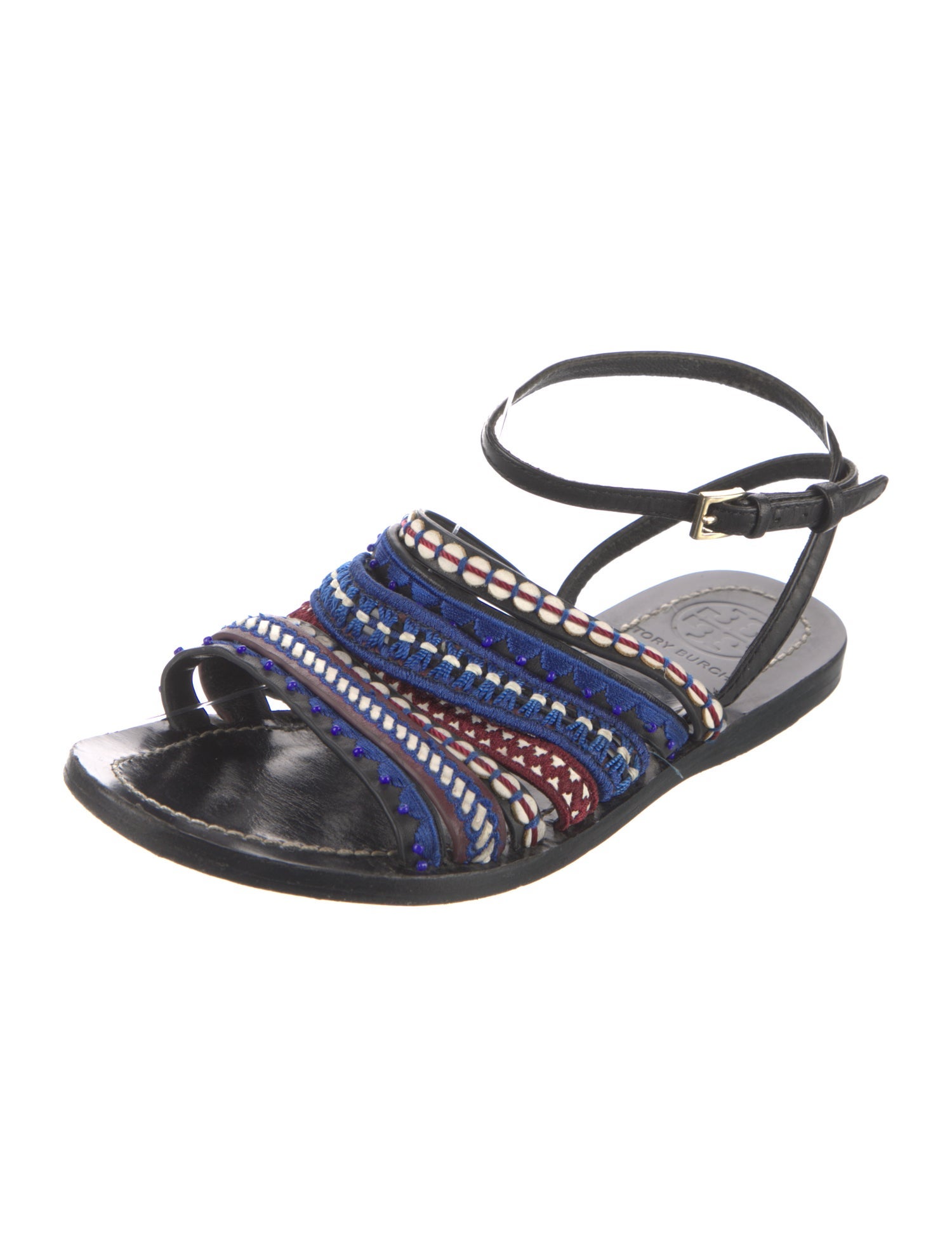 Tory Burch Leather Printed Gladiator Sandals