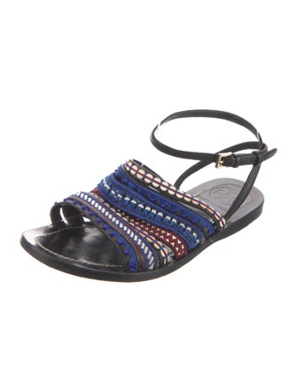 Tory Burch Leather Printed Gladiator Sandals