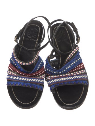 Tory Burch Leather Printed Gladiator Sandals
