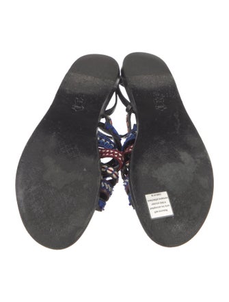 Tory Burch Leather Printed Gladiator Sandals