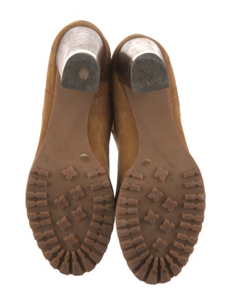 Tory Burch Suede Whipstitch Trim Chelsea Boots