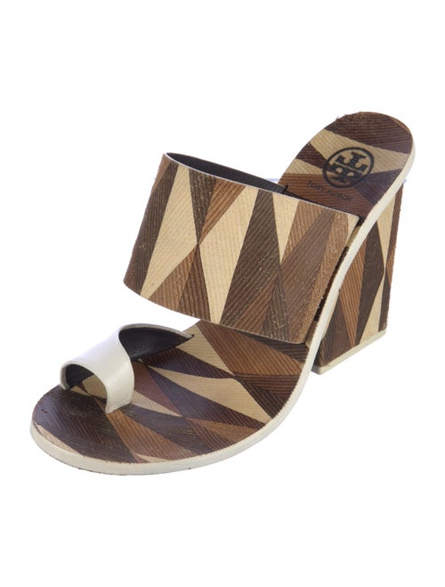 Tory Burch Leather Printed Slides