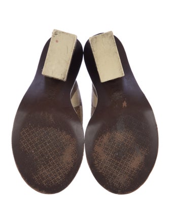 Tory Burch Leather Printed Slides