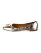 Tory Burch Leather Animal Print Ballet Flats
