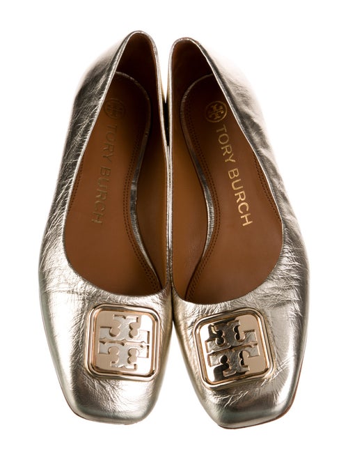 Tory Burch Leather Animal Print Ballet Flats