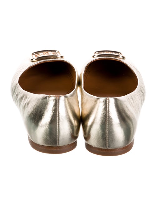 Tory Burch Leather Animal Print Ballet Flats