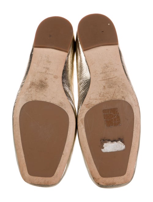 Tory Burch Leather Animal Print Ballet Flats