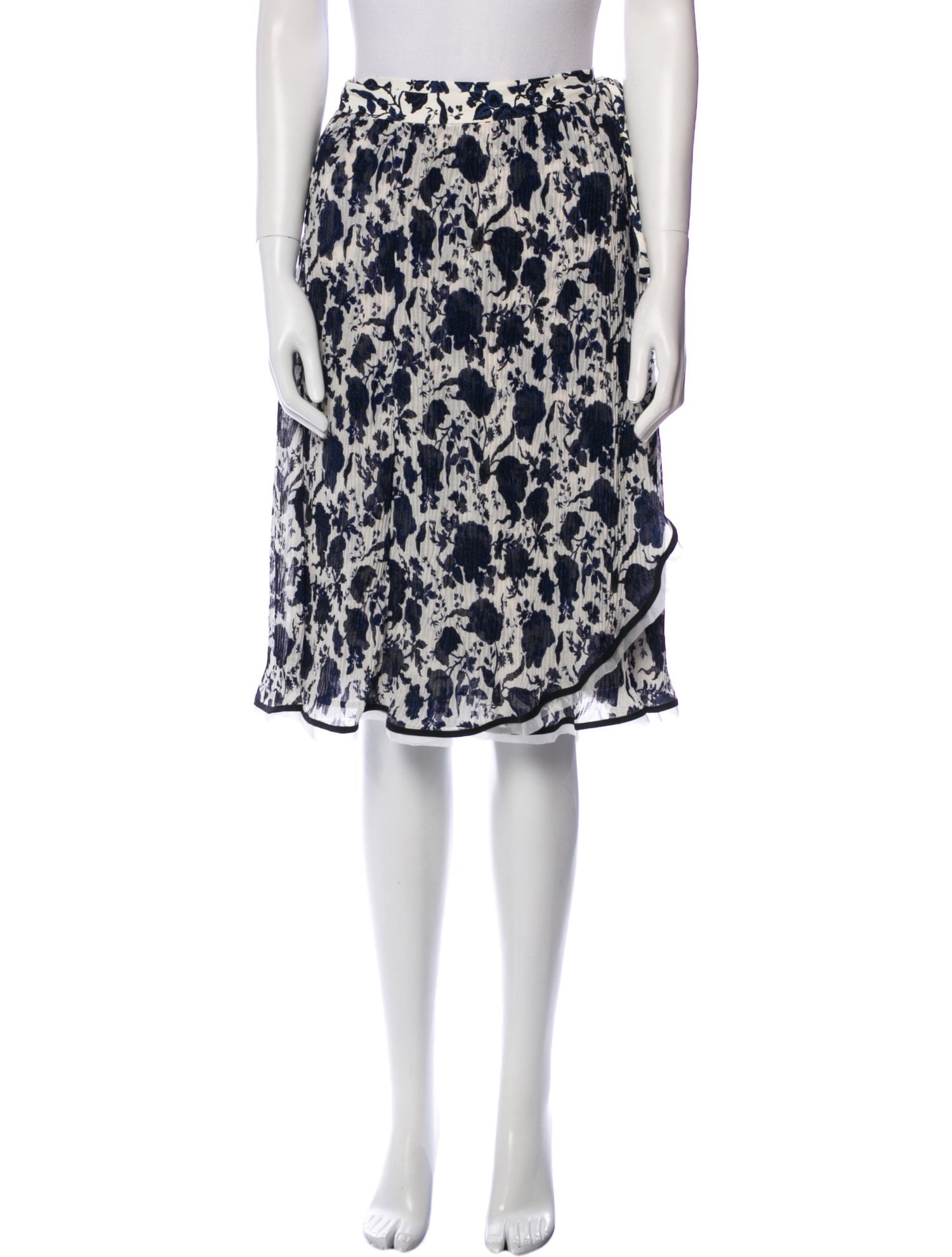 Tory Burch Floral Print Knee-Length Skirt