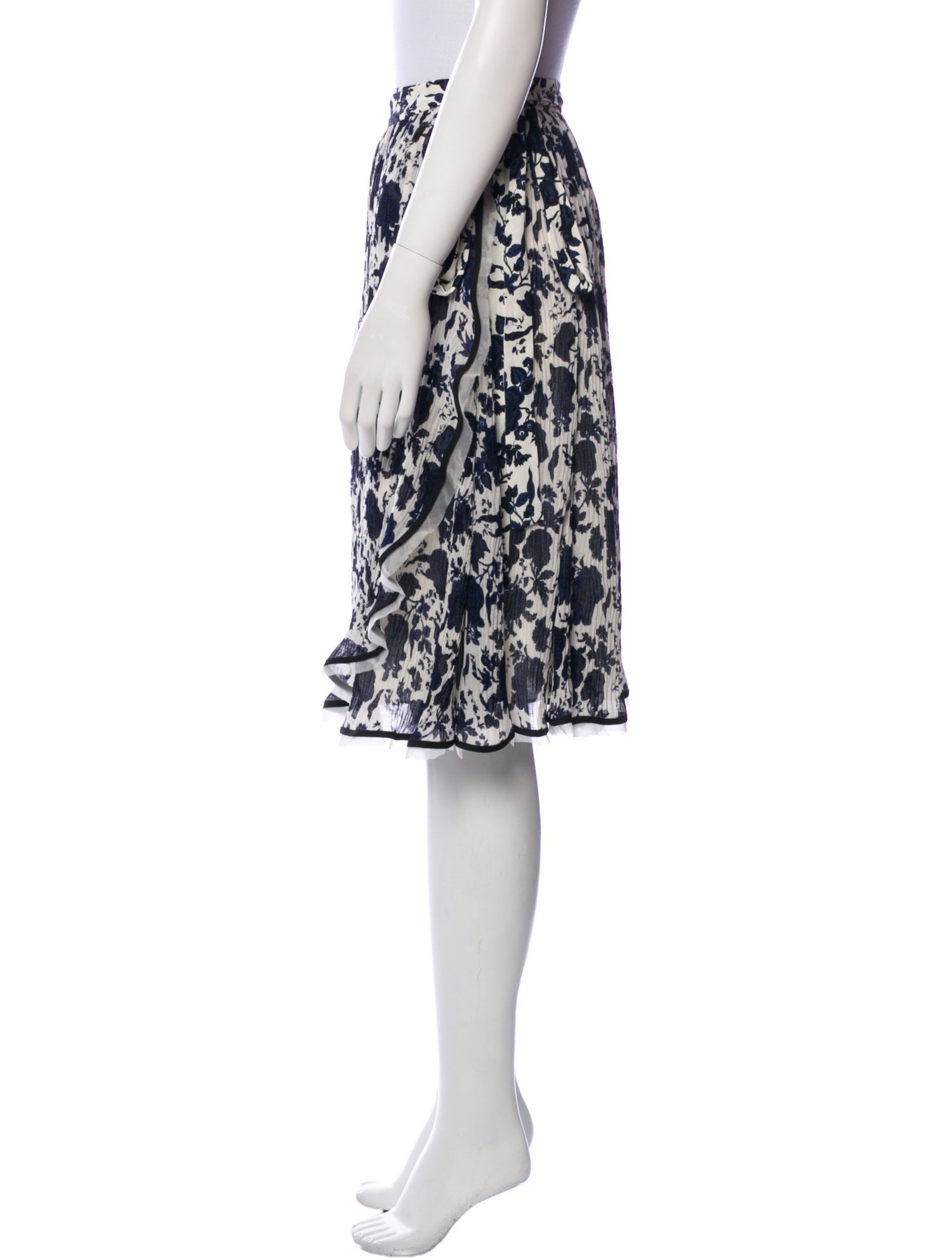 Tory Burch Floral Print Knee-Length Skirt