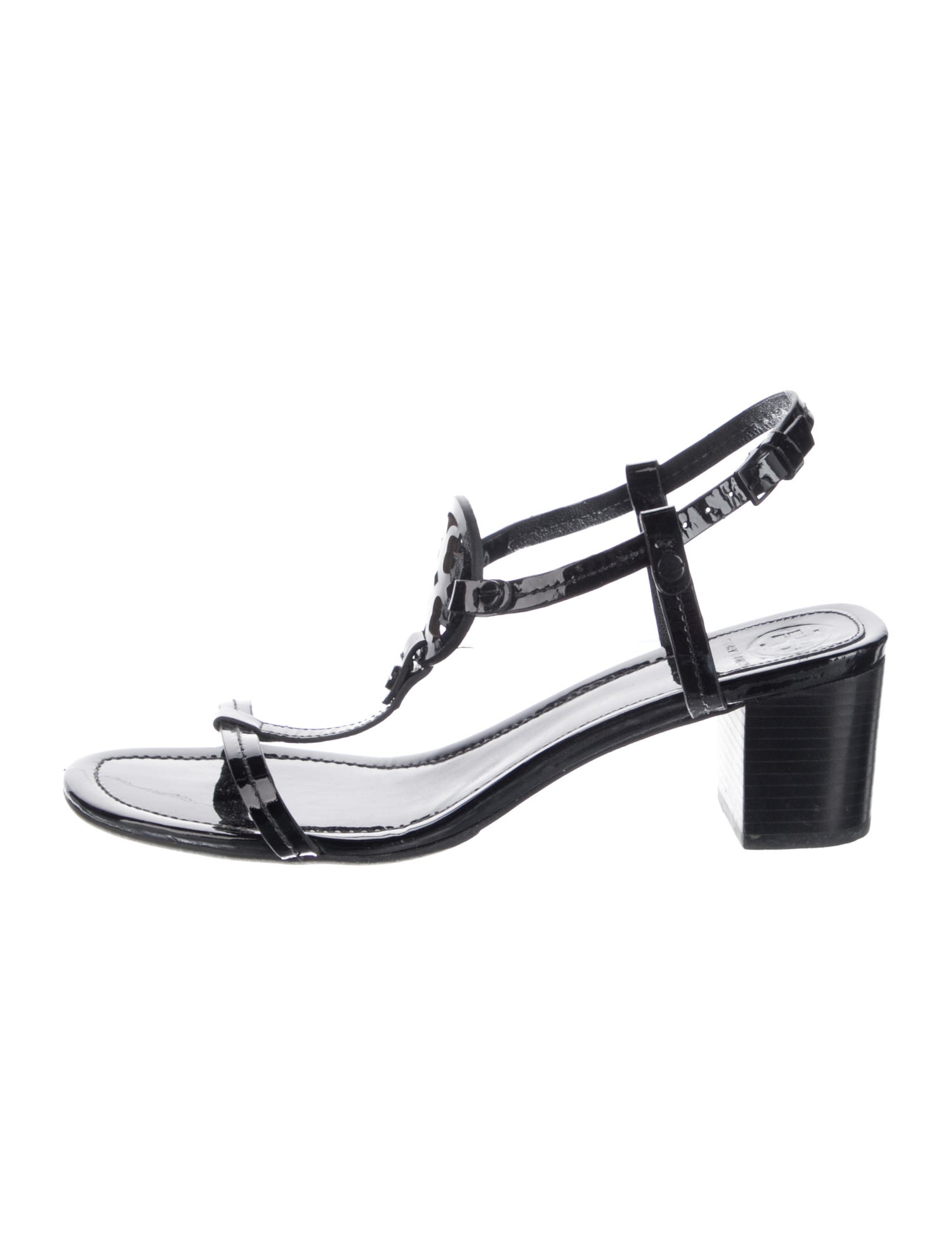 Tory Burch Patent Leather T-Strap Sandals