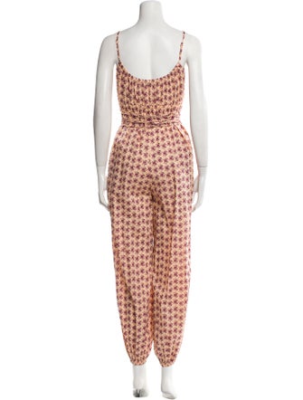 Tory Burch Printed Square Neckline Jumpsuit