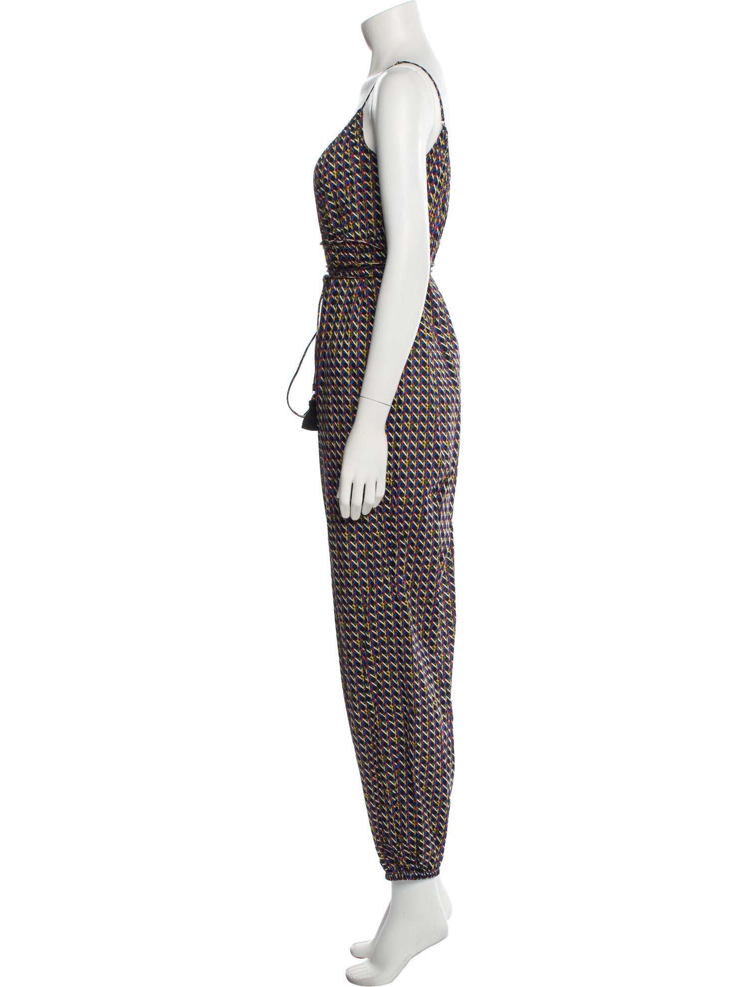Tory Burch Printed Scoop Neck Jumpsuit