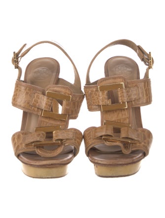 Tory Burch Leather T-Strap Sandals