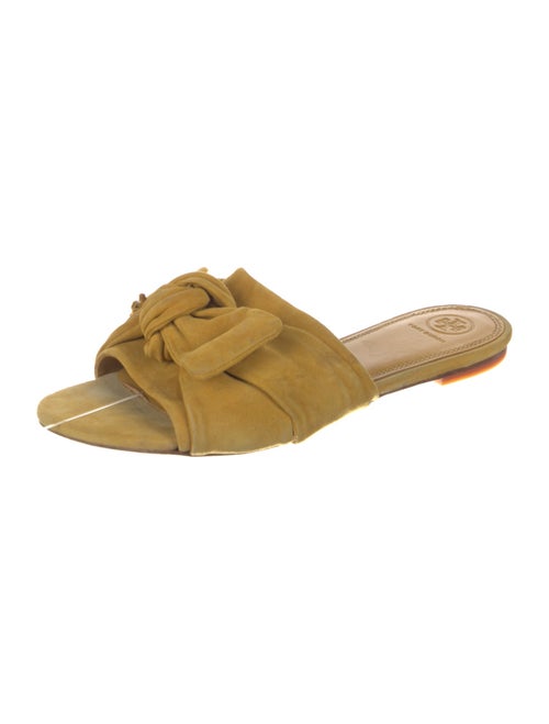 Tory Burch Suede Bow Accents Slides