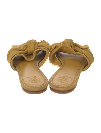 Tory Burch Suede Bow Accents Slides